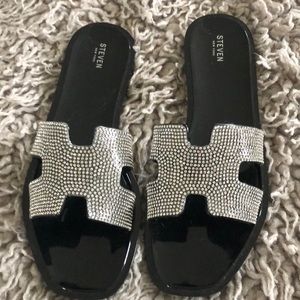 Womens H bling slides Steve Madden